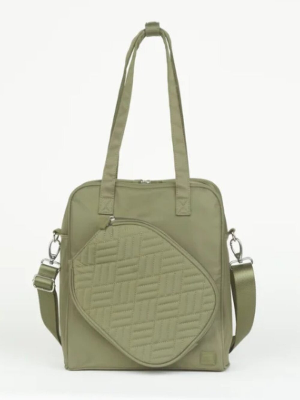Brand New Ihkwip Quilted Pickleball Tote with Crossbody Strap in Military Olive